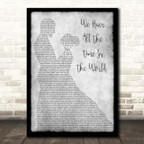 Louis Armstrong We Have All The Time In The World Grey Man Lady Dancing Song Lyric Print
