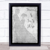 Alabama Forever's As Far As I'll Go Grey Man Lady Dancing Song Lyric Wall Art Print