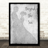 Bobby Darin Beyond The Sea Grey Man Lady Dancing Song Lyric Quote Music Print
