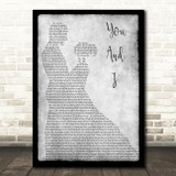 Eddie Rabbitt & Crystal Gayle You And I Grey Man Lady Dancing Song Lyric Quote Music Print