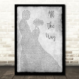Frank Sinatra All The Way Grey Man Lady Dancing Song Lyric Quote Music Print