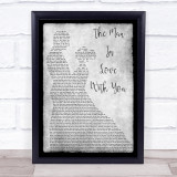 George Strait The Man In Love With You Grey Man Lady Dancing Song Lyric Quote Music Print