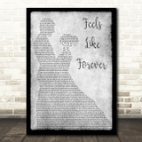 Joe Cocker Feels Like Forever Grey Man Lady Dancing Song Lyric Quote Music Print