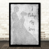 Peaches I Pledge My Love Grey Man Lady Dancing Song Lyric Quote Music Print