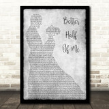 Tom Walker Better Half Of Me Grey Man Lady Dancing Song Lyric Quote Music Print
