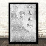 Van Morrison These Are The Days Grey Man Lady Dancing Song Lyric Quote Music Print