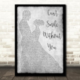 Barry Manilow Can't Smile Without You Man Lady Dancing Grey Song Lyric Print