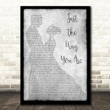 Billy Joel Just The Way You Are Man Lady Dancing Grey Song Lyric Quote Print