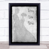 Dierks Bentley Long Trip Alone Man Lady Dancing Grey Song Lyric Quote Print
