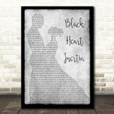 Incubus Black Heart Inertia Man Lady Dancing Grey Song Lyric Quote Print