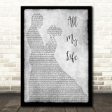 K-Ci & JoJo All My Life Man Lady Dancing Grey Song Lyric Quote Print
