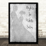 Moody Blues Nights In White Satin Man Lady Dancing Grey Song Lyric Quote Print