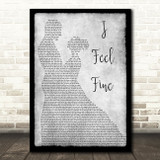 The Beatles I Feel Fine Man Lady Dancing Grey Song Lyric Quote Print