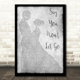 James Arthur Say You Won't Let Go Man Lady Dancing Grey Song Lyric Quote Print