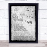 Katherine Jenkins Jealous Of The Angels Man Lady Dancing Grey Song Lyric Print