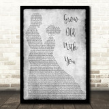 Adam Sandler Grow Old With You Man Lady Dancing Grey Song Lyric Quote Print