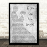 Alexander O'Neal If You Were Here Tonight Man Dancing Grey Song Lyric Print