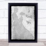 Cee Lo Green I Want You Man Lady Dancing Grey Song Lyric Quote Print