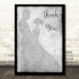 Dido Thank You Man Lady Dancing Grey Song Lyric Quote Print