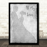George Ezra All My Love Man Lady Dancing Grey Song Lyric Quote Print
