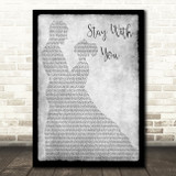 John Legend Stay With You Man Lady Dancing Grey Song Lyric Quote Print
