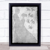 Brian McKnight For The Rest Of My Life Man Lady Dancing Grey Song Lyric Print