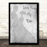 Kristoffer Fogelmark Love Was My Alibi Man Lady Dancing Grey Song Lyric Print