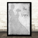 Queen One Vision Man Lady Dancing Grey Song Lyric Quote Print