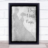 Aretha Franklin I Say A Little Prayer Man Lady Dancing Grey Song Lyric Print