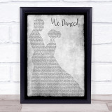 Brad Paisley We Danced Man Lady Dancing Grey Song Lyric Print