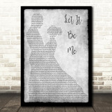 Elvis Presley Let It Be Me Man Lady Dancing Grey Song Lyric Print