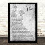 Morgan Evans I Do Man Lady Dancing Grey Song Lyric Print