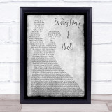 Skylar Grey Everything I Need Man Lady Dancing Grey Song Lyric Print