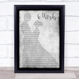 Wretch 32 6 Words Man Lady Dancing Grey Song Lyric Print