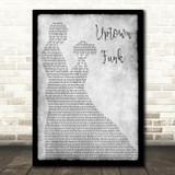 Mark Ronson Uptown Funk Man Lady Dancing Grey Song Lyric Print