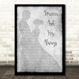 Shania Twain Forever And For Always Man Lady Dancing Grey Song Lyric Print
