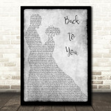 Bryan Adams Back To You Grey Song Lyric Man Lady Dancing Quote Print