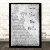 Randy Travis Deeper Than The Holler Grey Song Lyric Man Lady Dancing Quote Print