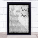 The Script Arms Open Grey Song Lyric Man Lady Dancing Quote Print