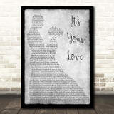 Tim McGraw It's Your Love Grey Song Lyric Man Lady Dancing Quote Print