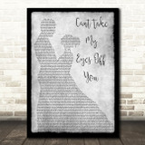 Frankie Valli Cant Take My Eyes Off You Grey Man Lady Dancing Song Lyric Print