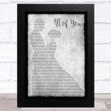 Journey South All of You Grey Man Lady Dancing Song Lyric Music Art Print