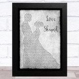 Katrina Stuart Love Shaped Grey Man Lady Dancing Song Lyric Music Art Print