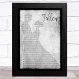 Lauren Wood Fallen Grey Man Lady Dancing Song Lyric Music Art Print