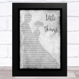 One Direction Little Things Grey Man Lady Dancing Song Lyric Music Art Print