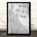 Westlife Beautiful In White Grey Man Lady Dancing Song Lyric Music Art Print