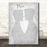 All 4 One I Swear Two Men Gay Couple Wedding Grey Song Lyric Music Art Print