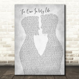 Frank Sinatra For Once In My Life Two Men Gay Couple Wedding Grey Song Lyric Music Art Print