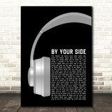 Sade By Your Side Grey Headphones Song Lyric Quote Music Print