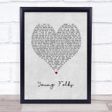 Peter Bjorn And John Young Folks Grey Heart Song Lyric Print